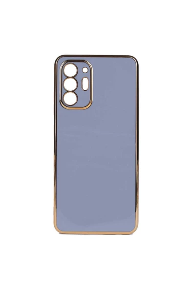 CEPCASE    Samsung Galaxy Note 20 Ultra Kılıf Kenarları Parlak Gold Tasarım Pastel Renk Tasarımlı Kapak