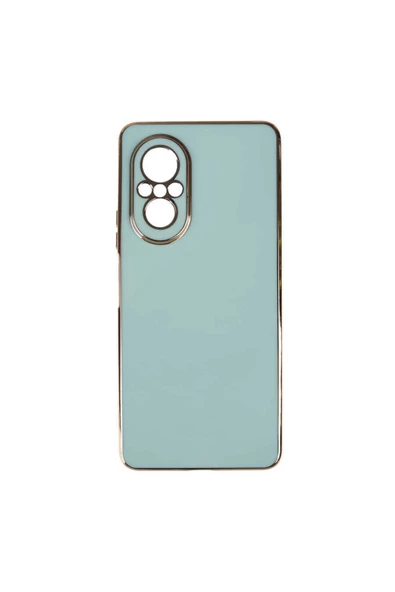 CEPCASE    Huawei Nova 9 Se Kılıf Kenarları Parlak Gold Tasarım Pastel Renk Tasarımlı Kapak - Resim 2