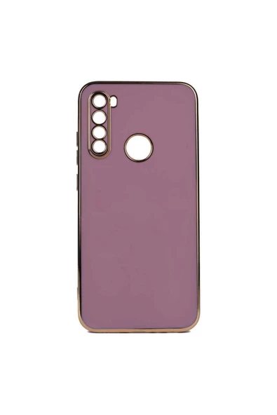 CEPCASE    Xiaomi Redmi Note 8 Kılıf Kenarları Parlak Gold Tasarım Pastel Renk Tasarımlı Kapak - 2