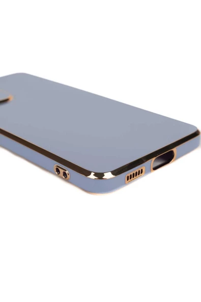 CEPCASE    Vivo Y11s Kılıf Kenarları Parlak Gold Tasarım Pastel Renk Tasarımlı Kapak - Resim 3