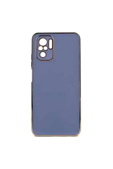 CEPCASE    Xiaomi Redmi Note 10 Kılıf Kenarları Parlak Gold Tasarım Pastel Renk Tasarımlı Kapak ürün görseli