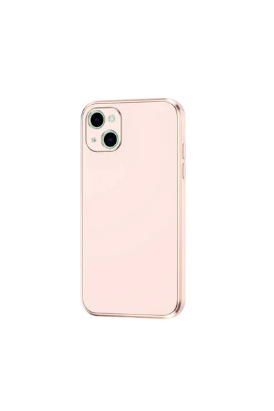 CEPCASE    Iphone 13 Kılıf Kenarları Parlak Gold Tasarım Pastel Renk Tasarımlı Kapak - 2
