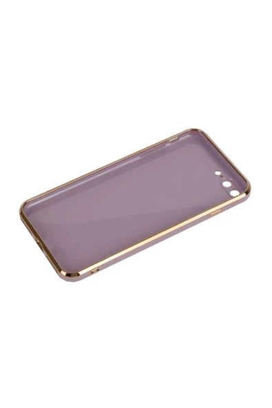 CEPCASE    Iphone 7 Plus Kılıf Kenarları Parlak Gold Tasarım Pastel Renk Tasarımlı Kapak - Resim 6