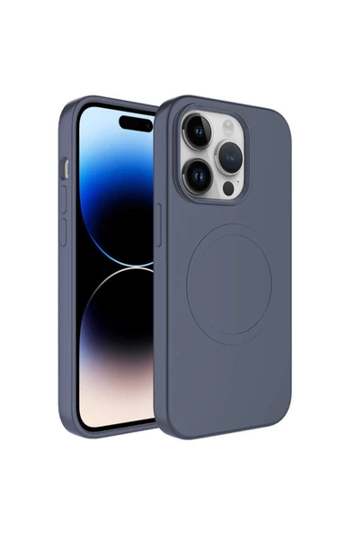 CEPCASE    Iphone 13 Pro Kılıf Magsafe Wireless Şarj Özellikli Pastel Renk Silikon Cleanable Soft Kapak - Resim 2
