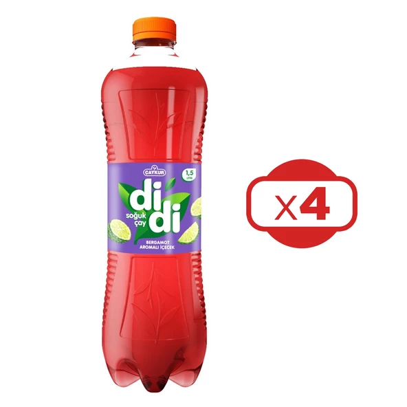 Çaykur Didi Bergamot Aromalı Soğuk Çay 1500 ml x 4 Adet