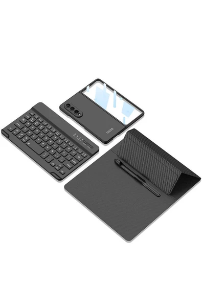 CEPCASE    Samsung Galaxy Z Fold 4 Kılıf Standlı Bluetooth Klavyeli Foldable Magnet Stand Keyboard Set Kılıf - 6
