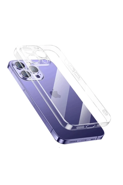 CEPCASE    Iphone 14 Pro Kılıf Ultra Slim Clear Transparent 0.6mm Kalıp Elite Kapak