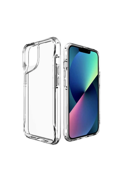 CEPCASE    Iphone 14 Kılıf Kristal Desıng 2.0mm Kamera Çıkıntısı Warrior Mold Shockproof Kapak