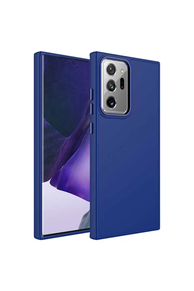 CEPCASE    Samsung Galaxy Note 20 Ultra Kılıf Metal Kamera Çerçeve Metal Buton Orjinal Kalıp Silikon Kapak
