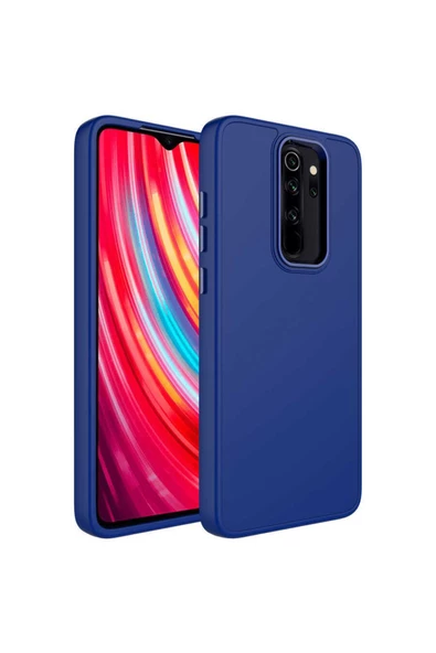 CEPCASE    Xiaomi Redmi Note 8 Pro Uyumlu Kılıf Metal Kamera Çerçeve Metal Buton Orjinal Kalıp Silikon Kapak