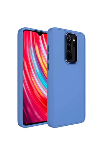 CEPCASE    Xiaomi Redmi Note 8 Pro Kılıf Metal Kamera Çerçeve Metal Buton Orjinal Kalıp Silikon Kapak