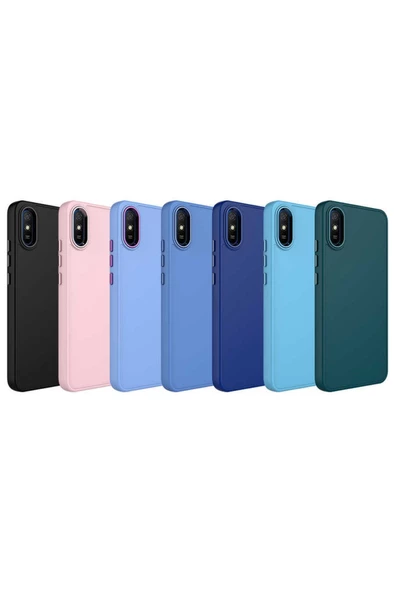 CEPCASE Xiaomi Redmi 9a Kılıf Metal Kamera Çerçeve Metal Buton Orjinal Kalıp Silikon Kapak - 3