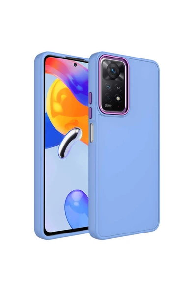 CEPCASE    Xiaomi Redmi Note 11 Pro 5g Kılıf Metal Kamera Çerçeve Metal Buton Orjinal Kalıp Silikon Kapak