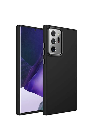 CEPCASE    Samsung Galaxy Note 20 Ultra Kılıf Metal Kamera Çerçeve Metal Buton Orjinal Kalıp Silikon Kapak