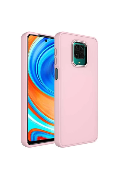 CEPCASE    Xiaomi Redmi Note 9s Uyumlu Metal Kamera Çerçeve Metal Buton Kalıp Silikon Kapak