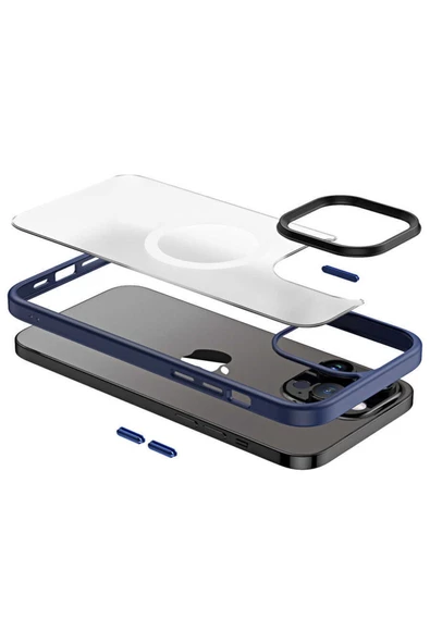 CEPCASE    Iphone 13 Pro Max Kılıf Wireless Şarj Özellikli Mıknatıslı Magsafe Antishock Kapak - Resim 4