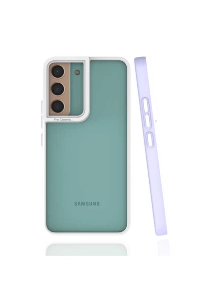 CEPCASE    Samsung Galaxy S22 Plus Uyumlu Kılıf Darbe Emici Kamera Lens Korumalı Arkası Mat Kapak