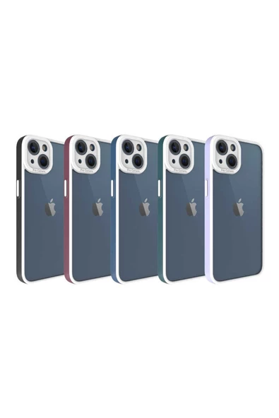 CEPCASE    Iphone 13 Uyumlu Kılıf Darbe Emici Kamera Lens Korumalı Arkası Mat Kapak - Resim 2