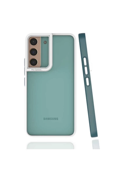 CEPCASE    Galaxy S22 Plus Uyumlu Kılıf Darbe Emici Kamera Lens Korumalı Arkası Mat Kapak