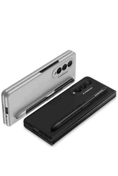 CEPCASE    Galaxy Z Fold 3 Kılıf Kalem Bölmeli S-pen Luxury Tasım Tam Koruma Kapak - 3