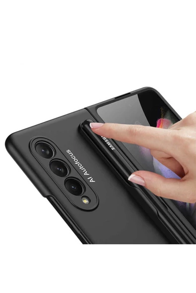 CEPCASE    Galaxy Z Fold 3 Kılıf Kalem Bölmeli S-pen Luxury Tasım Tam Koruma Kapak - 5