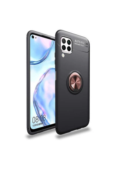 CEPCASE    Huawei P40 Pro Kılıf Yüzüklü Standlı Soft Parmak Izi Bırakmaz+nano Ekran Koruma