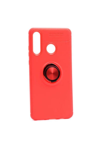 CEPCASE    Huawei P30 Lite Kılıf Yüzüklü Standlı Soft Parmak Izi Bırakmaz+nano Ekran Koruma