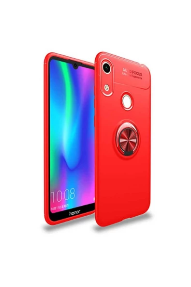 CEPCASE    Huawei Y6 2019 Kılıf Yüzüklü Standlı Soft Parmak Izi Bırakmaz+nano Ekran Koruma