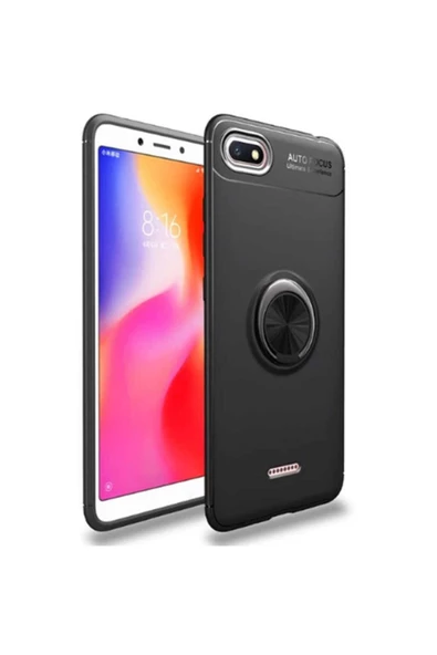 CEPCASE    Xiaomi Redmi 6a Kılıf Yüzüklü Standlı Soft Parmak Izi Bırakmaz+nano Ekran Koruma