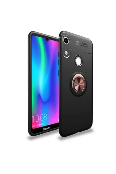 CEPCASE    Huawei Y6 2019 Kılıf Yüzüklü Standlı Soft Parmak Izi Bırakmaz+nano Ekran Koruma