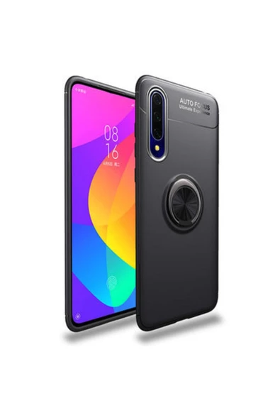 CEPCASE    Huawei P Smart Pro 2019 Kılıf Yüzüklü Standlı Soft Parmak Izi Bırakmaz+nano Ekran Koruma