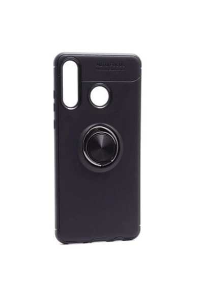 CEPCASE    Huawei P30 Lite Kılıf Yüzüklü Standlı Soft Parmak Izi Bırakmaz+nano Ekran Koruma