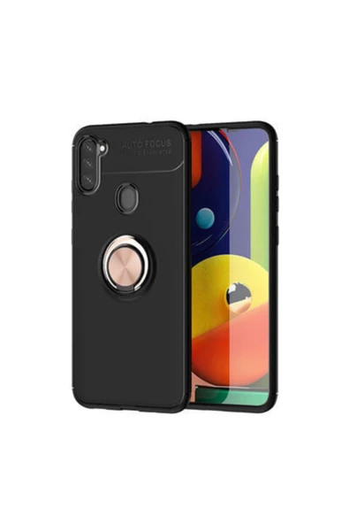 CEPCASE    Samsung Galaxy M11 Kılıf Yüzüklü Standlı Soft Parmak Izi Bırakmaz+nano Ekran Koruma ürün görseli 1