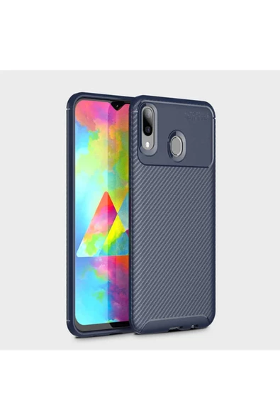 CEPCASE    Samsung Galaxy M20 Kılıf Ultra Slim Fit Karbon Tasarım Tam Kalıp+nano Ekran Koruma ürün görseli