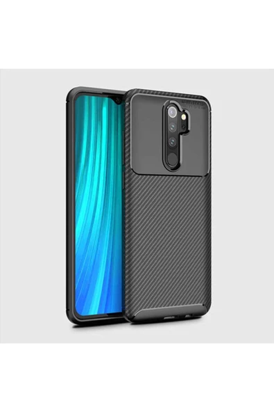 CEPCASE    Xiaomi Redmi Note 8 Pro Kılıf Ultra Slim Fit Karbon Tasarım Tam Kalıp+nano Ekran Koruma