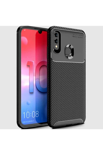 CEPCASE    Huawei P Smart 2019 Kılıf Ultra Slim Fit Karbon Tasarım Tam Kalıp+nano Ekran Koruma