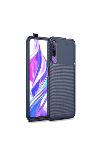 CEPCASE    Huawei P Smart Pro 2019 Kılıf Ultra Slim Fit Karbon Tasarım Tam Kalıp+nano Ekran Koruma