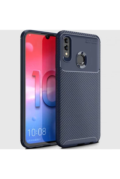 CEPCASE    Huawei P Smart 2019 Kılıf Ultra Slim Fit Karbon Tasarım Tam Kalıp+nano Ekran Koruma