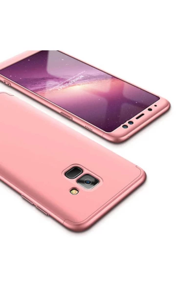 CEPCASE    Galaxy A8 Plus 2018 Kılıf 3 Parça Tam Koruma Zore Ays Kapak - 1