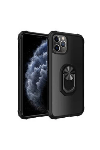 CEPCASE    Iphone 11 Pro Kılıf Yüzüklü Standlı Manetik Şeffaf Tam Koruma ürün görseli