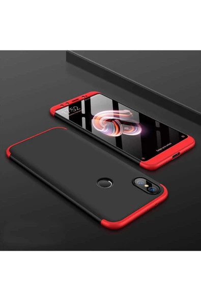 CEPCASE    Xiaomi Redmi Note 5 Pro Kılıf 3 Parça Tam Koruma Zore Ays Kapak