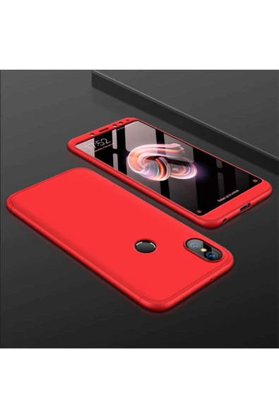 CEPCASE    Xiaomi Redmi Note 6 Pro Kılıf 3 Parça Tam Koruma Zore Ays Kapak