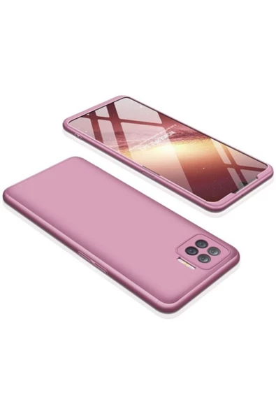 CEPCASE    Oppo Reno 4 Lite Kılıf 3 Parça Tam Koruma Zore Ays Kapak
