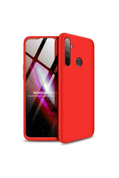 CEPCASE    Realme 5 Kılıf 3 Parça Tam Koruma Zore Ays Kapak