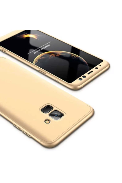 CEPCASE    Galaxy A8 2018 Kılıf 3 Parça Tam Koruma Zore Ays Kapak - 1