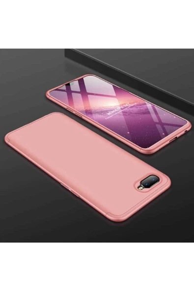 CEPCASE    Oppo Ax7 Kılıf 3 Parça Tam Koruma Zore Ays Kapak