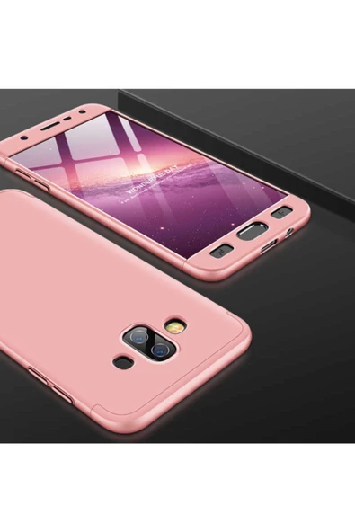 CEPCASE    Galaxy J7 Duo Kılıf 3 Parça Tam Koruma Zore Ays Kapak - 1