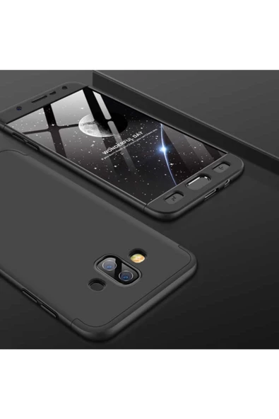 CEPCASE    Galaxy J7 Duo Kılıf 3 Parça Tam Koruma Zore Ays Kapak - 1
