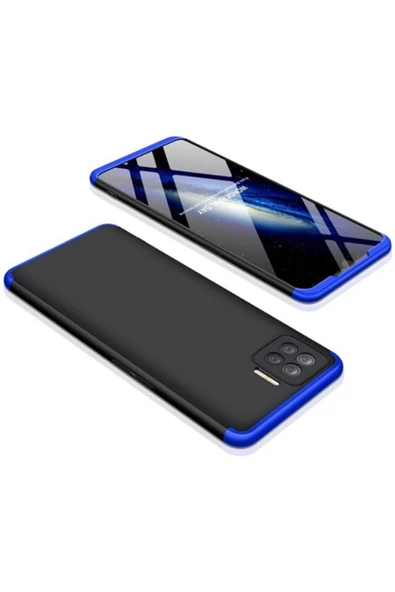 CEPCASE    Oppo Reno 4 Lite Kılıf 3 Parça Tam Koruma Zore Ays Kapak