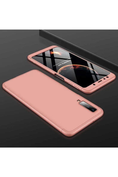 CEPCASE    Galaxy A7 2018 Kılıf 3 Parça Tam Koruma Zore Ays Kapak - 1